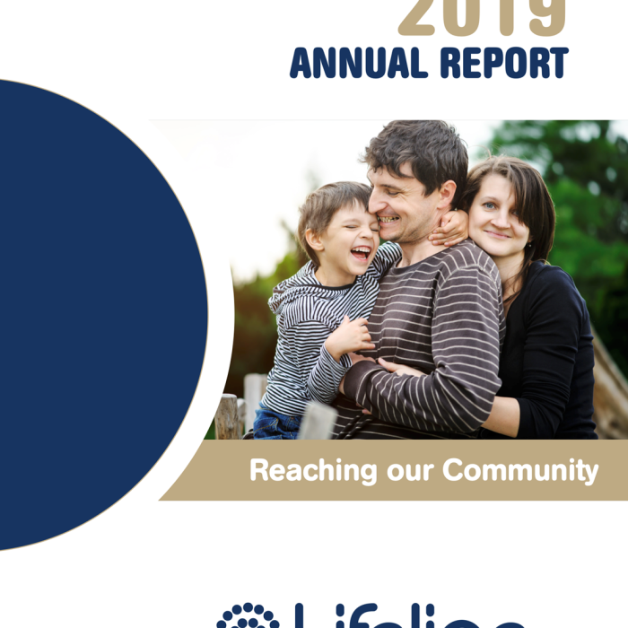 front cover of lifeline H2H annual report 2019