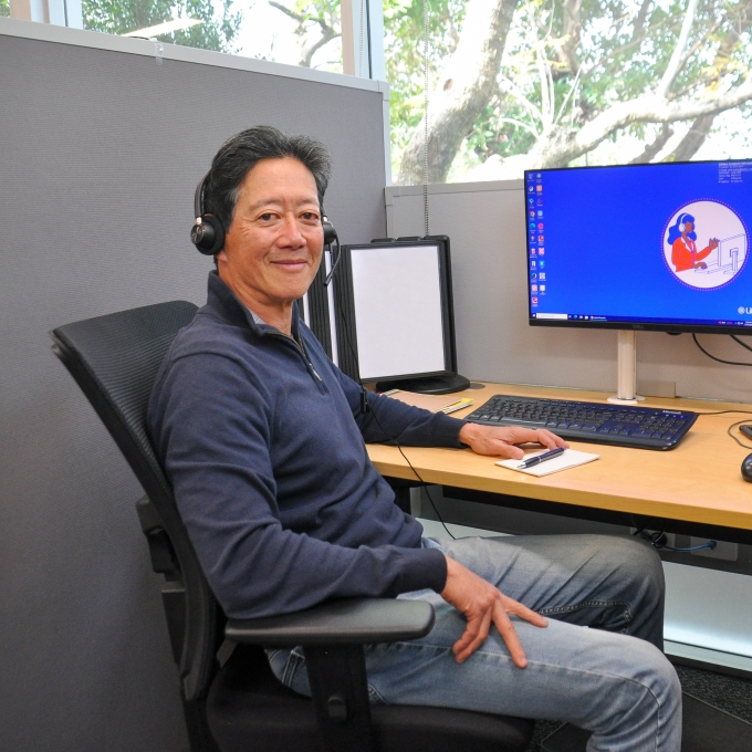 Crisis supporter smiling